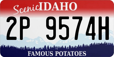 ID license plate 2P9574H