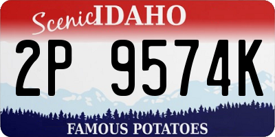 ID license plate 2P9574K