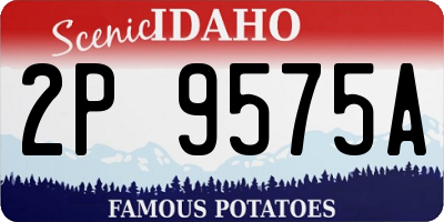ID license plate 2P9575A