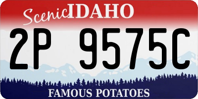 ID license plate 2P9575C