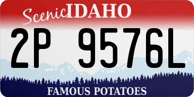 ID license plate 2P9576L