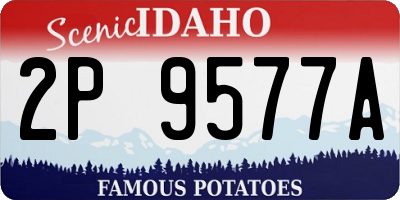 ID license plate 2P9577A