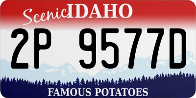 ID license plate 2P9577D