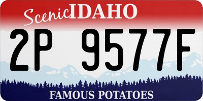 ID license plate 2P9577F