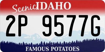 ID license plate 2P9577G