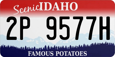 ID license plate 2P9577H