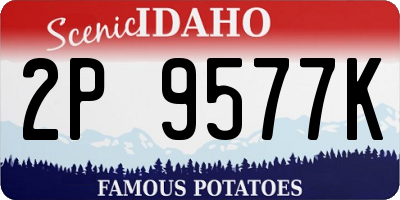 ID license plate 2P9577K