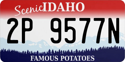 ID license plate 2P9577N