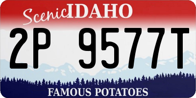 ID license plate 2P9577T