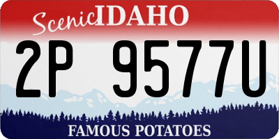 ID license plate 2P9577U