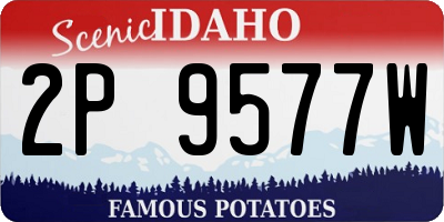 ID license plate 2P9577W