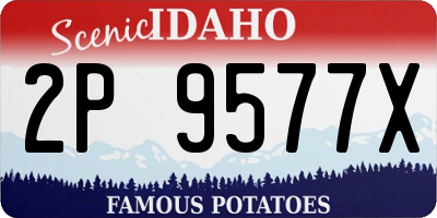ID license plate 2P9577X