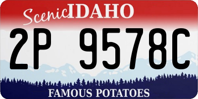 ID license plate 2P9578C