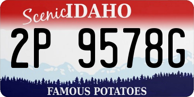 ID license plate 2P9578G