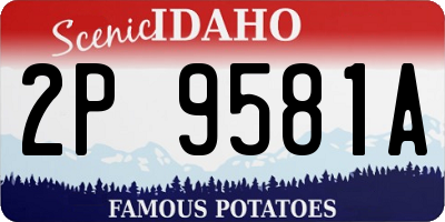 ID license plate 2P9581A
