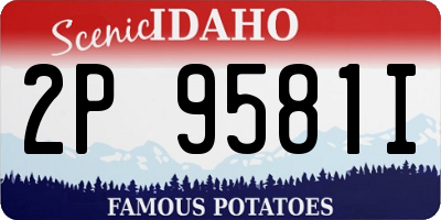ID license plate 2P9581I