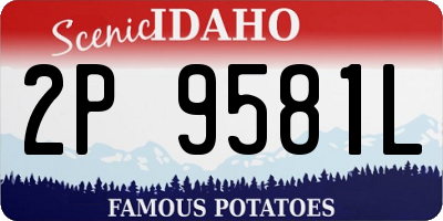 ID license plate 2P9581L