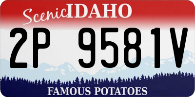 ID license plate 2P9581V