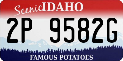 ID license plate 2P9582G