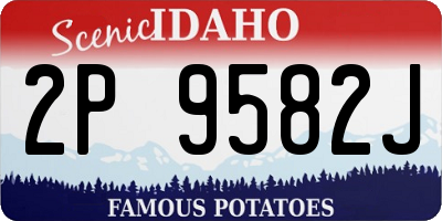 ID license plate 2P9582J