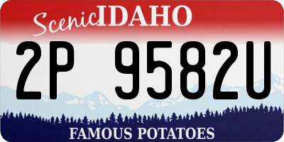ID license plate 2P9582U