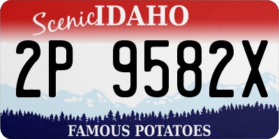 ID license plate 2P9582X
