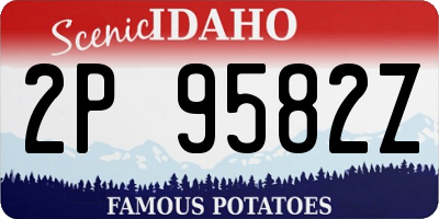 ID license plate 2P9582Z