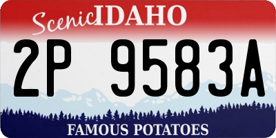 ID license plate 2P9583A