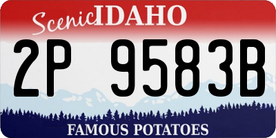 ID license plate 2P9583B