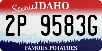 ID license plate 2P9583G