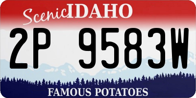 ID license plate 2P9583W