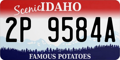 ID license plate 2P9584A