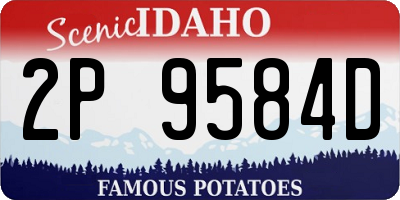 ID license plate 2P9584D