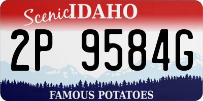 ID license plate 2P9584G