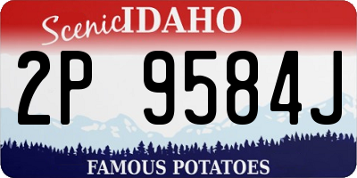 ID license plate 2P9584J