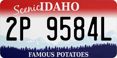 ID license plate 2P9584L
