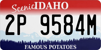 ID license plate 2P9584M