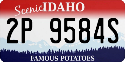 ID license plate 2P9584S