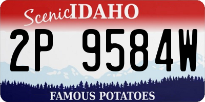 ID license plate 2P9584W