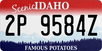 ID license plate 2P9584Z