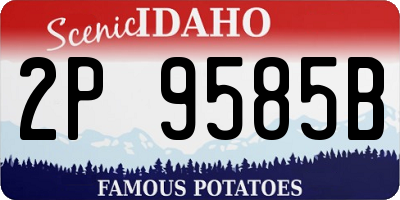ID license plate 2P9585B