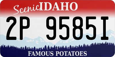 ID license plate 2P9585I