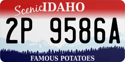 ID license plate 2P9586A