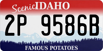 ID license plate 2P9586B