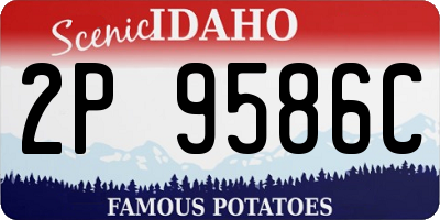 ID license plate 2P9586C
