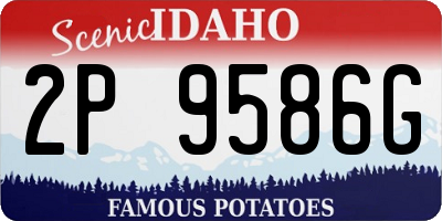 ID license plate 2P9586G