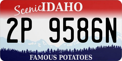 ID license plate 2P9586N