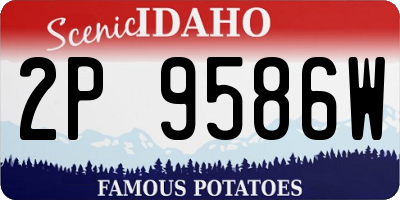ID license plate 2P9586W