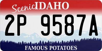 ID license plate 2P9587A