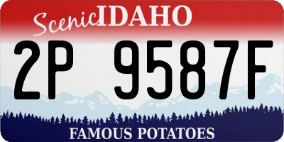 ID license plate 2P9587F